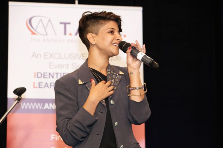 Awards event speaker addressing guests in Toronto