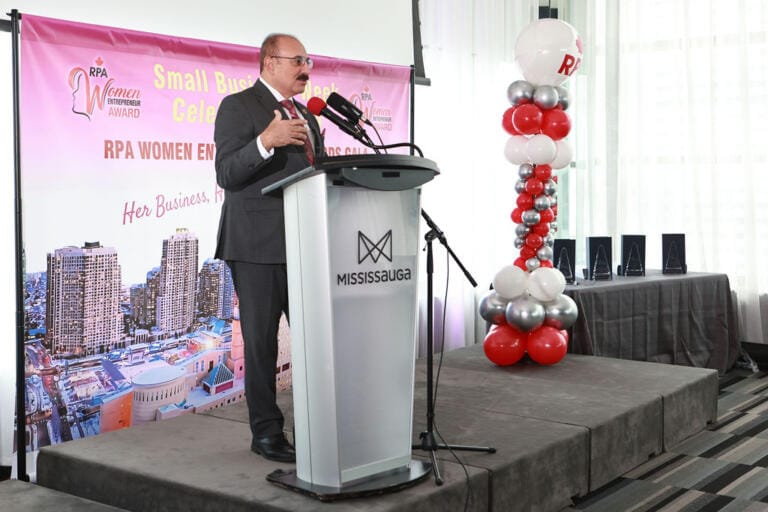Event speaker addressing attendees at a Toronto conference